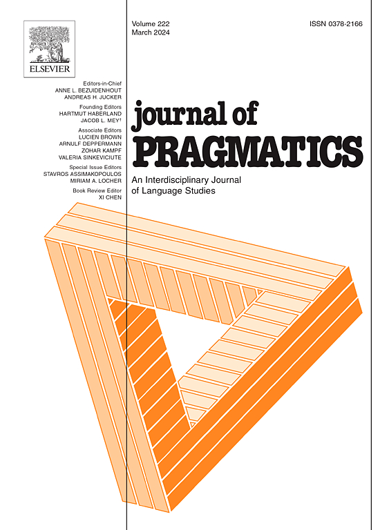 Go to journal home page - Journal of Pragmatics